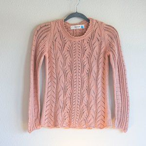 ANTHROPOLOGIE SPARROW Blush Pink Form-fitting Knit Sweater, XS
